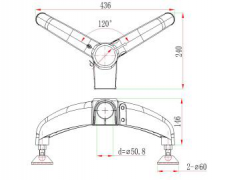CP522二腳半支架
